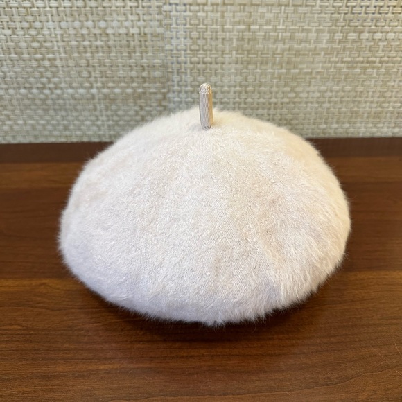 VTG 1990's Kangol Beige Angora & Wool Beret United Kingdom - Picture 4 of 11